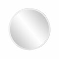 Homeroots 12 x 12 in. Minimalist Round Mirror with Beveled Edge 383717